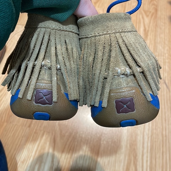 Serape Aztec Fringr Driving Mocasin Twisted X’s Ladies size 5 1/2 - Picture 3 of 5